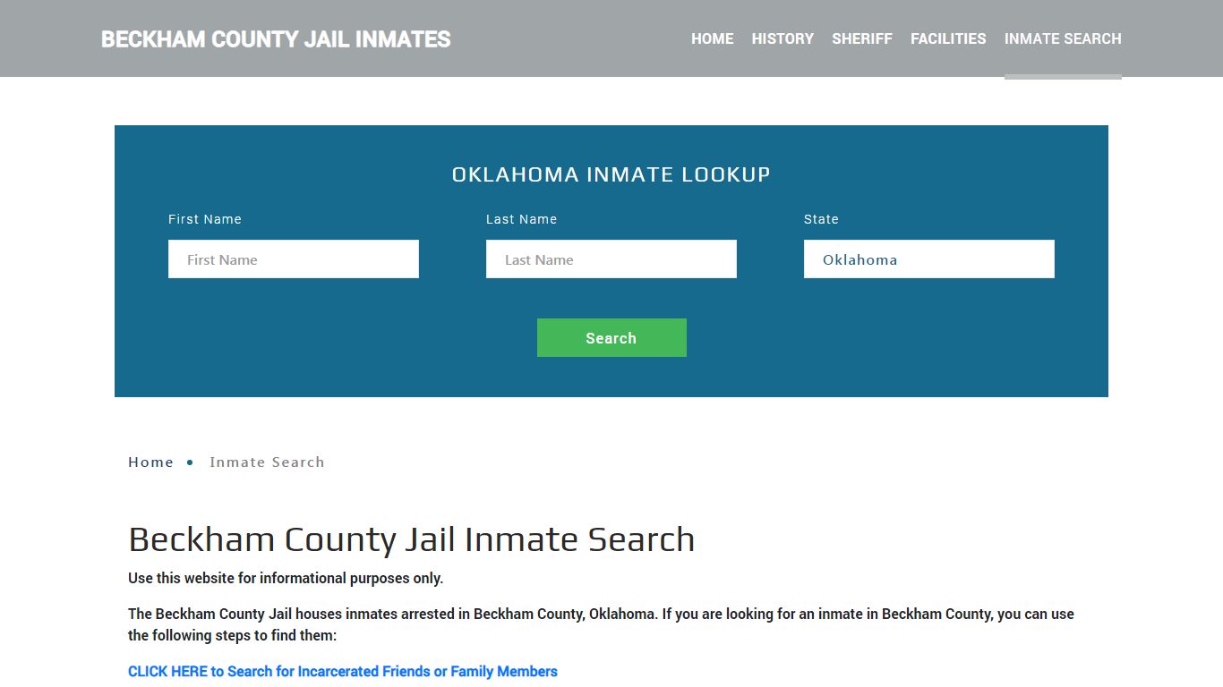 Beckham County, OK Detainee Lookup